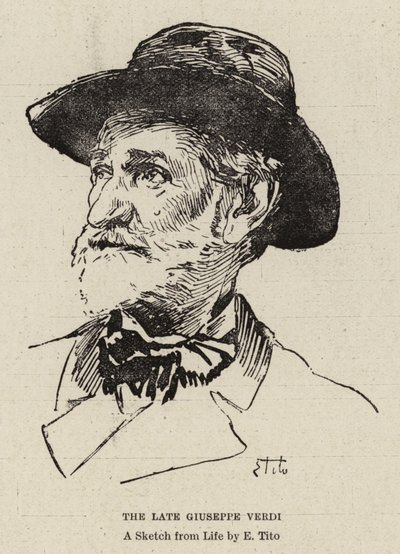 The Late Giuseppe Verdi by Ettore Tito